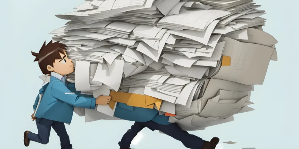Develop with paper pile